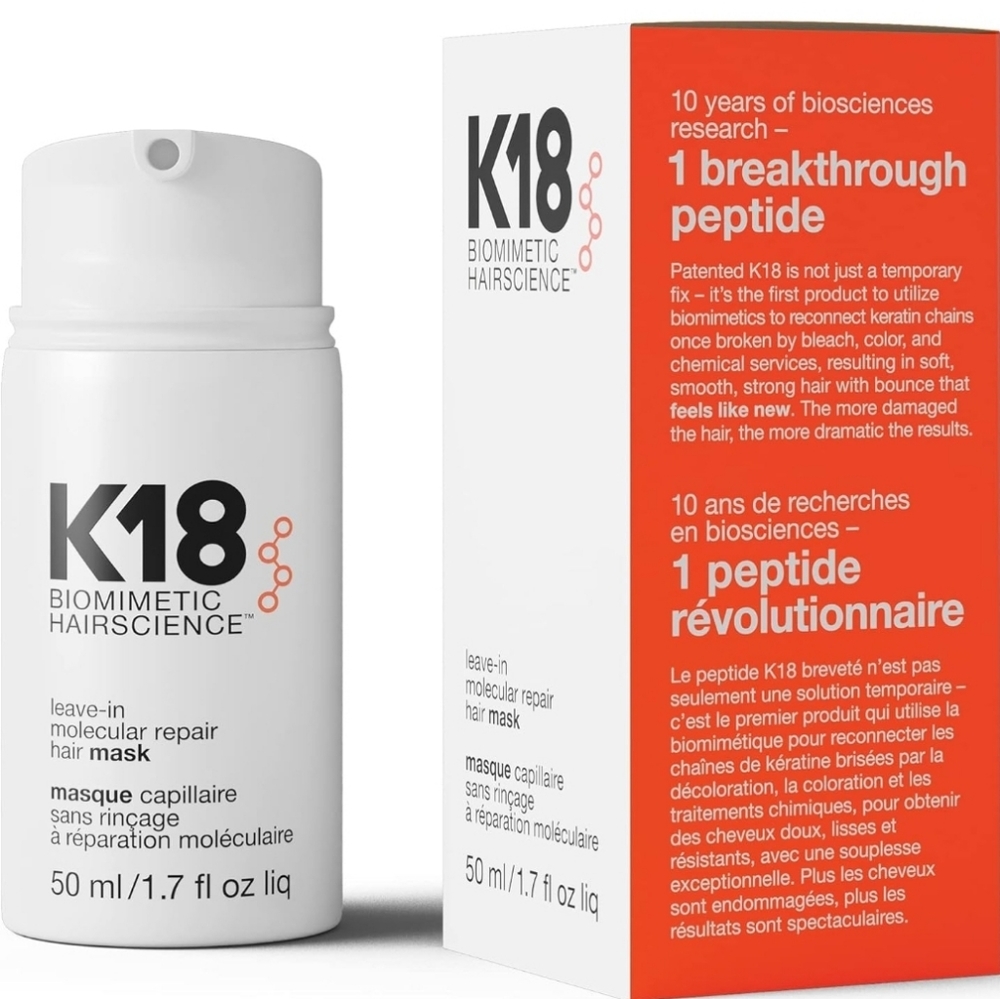 K18 Leave-In Repair Hair Mask Treatment to Repair Dry or Damaged Hair